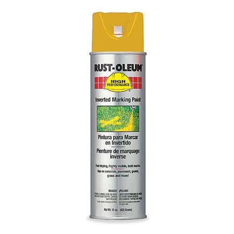 Rust-Oleum Inverted Marking Paint, 15 oz., Caution Yellow, Solvent ...