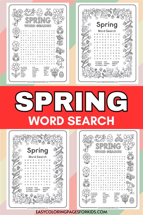 Image result for Spring Word Search Sheets Printable