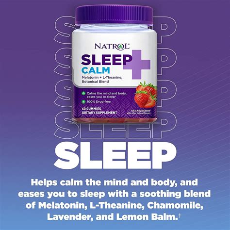 Natrol Sleep+ Calm, Melatonin and L-Theanine, with Botancial Blend, 100 ...
