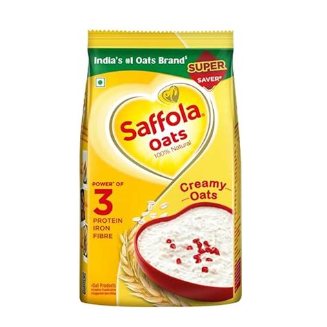 Saffola Oats | Delicious Creamy Oats | 100% Natural | High Protein ...