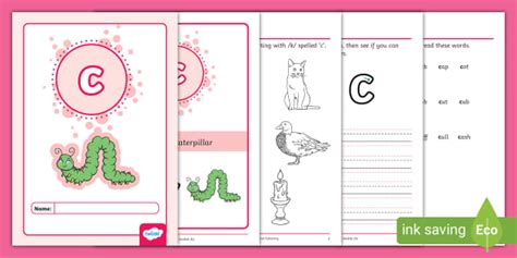 Sound-Symbol Booklet /k/ Spelled 'c' (teacher made) - Twinkl
