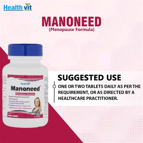 Buy HEALTHVIT MANONEED MENOPAUSE FORMULA FOR WOMEN 60 TABLETS Online ...