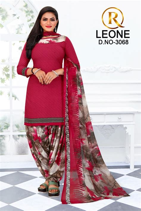 R Leone Synthetic Selection Synthetics Designer Dress Material ...