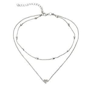 Maverick Fashion Double Layer Choker Necklace; Cute Charming Dots and ...