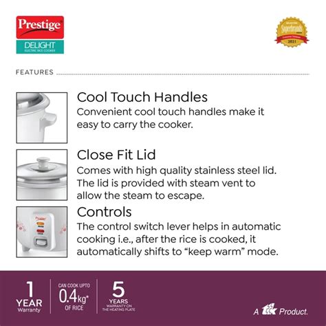 Buy Prestige Rice Cooker Online | Karnataka