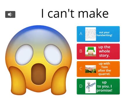 Phrasal Verbs; make up; make up with sb; make out; make it up to sb ...
