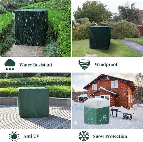 Buy Barlic Green IBC Tote Covers for Garden 1000L 275 Gallon Water Tank ...