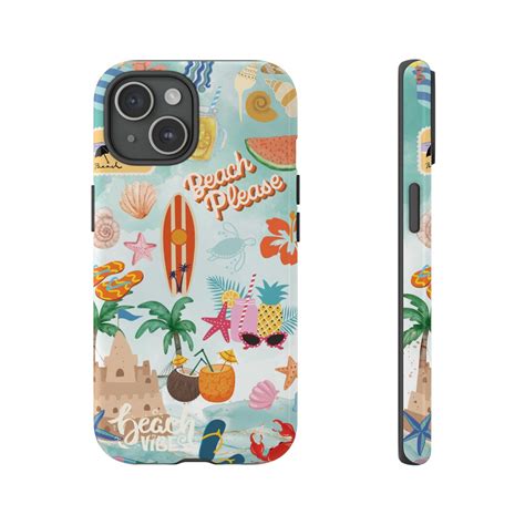 Ocean Inspired Style Collage Phone Case Beach Phone Case Coconut Girl ...