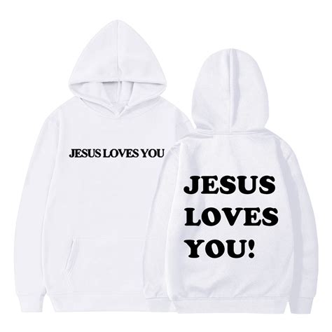 Kids Jesus Loves You Hoodies Letter Print Sweatshirt Long Sleeves Cute ...