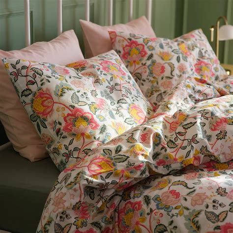 DAGGSALVIA duvet cover and 2 pillowcases, multicolour/floral pattern ...