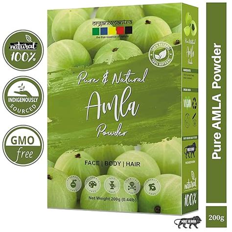 Organix Mantra Pure Amla Powder For Hair Growth 200 Grams : Amazon.in ...