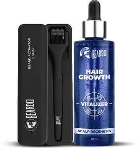 BEARDO Hair Growth Vitalizer Serum Redensyl & Beard Activator Roller ...