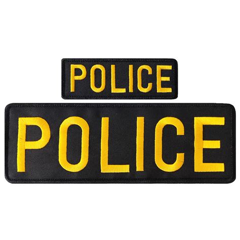 Harsgs Police Patches Large Size Embroidered Patches Hook And Loop ...