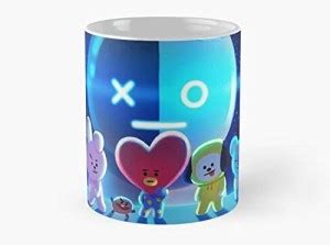 craft maniacs CM BT21 NEON BLUE VAN WITH ALL FRIENDS 350ML CERAMIC MUG ...