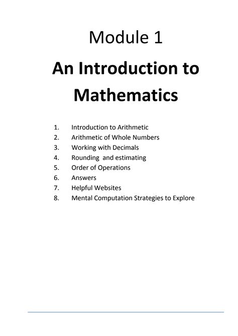 Image result for Mathimatics Module