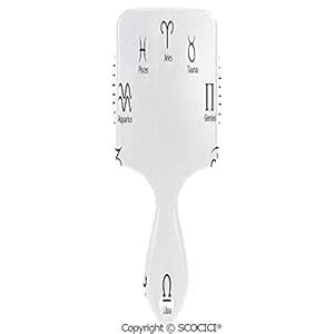 Buy Hair Brush with Air Cushion Combs Astrology Icons Symbols on ...