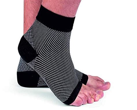 QUADA Ankle Compression Sleeve,Nano Silicone Sock Arch&Ankle Support ...