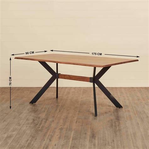 Buy Nico Solid Wood 6-Seater Dining Set with Chairs and Bench - Brown ...