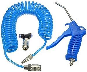 AASONS Air Blower Blow Spray Gun and 5 m Recoil Hose Dust Clean Nozzle ...