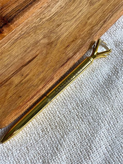 Personalized - Diamond Ball Pen - Gold - Lemonade - Lemonade