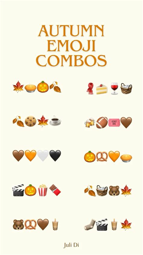 Autumn Emoji combos | Fall emoji combos | Aesthetic emoji combos | Fall ...