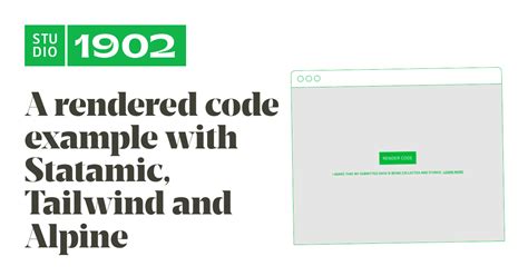 A rendered code example with Statamic, Tailwind and Alpine • Journal ...