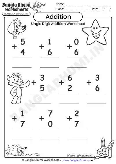 Free Single-Digit Addition Worksheets 2026 PDF Download - Basic Math ...