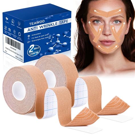Amazon.com : Anti Wrinkle Face Tape | Skin Tape for Wrinkles | Facial Myofascial Lift Tape for ...