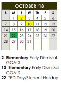 Mcwhorter Elementary - School District Instructional Calendar - Lubbock ...