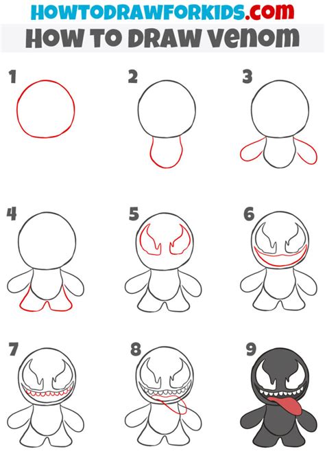 Image result for Venom Drawing Tutorial