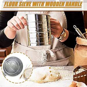 Buy Flour Sifter for baking,Hand Crank 3 Cup Sifter stainless steel ...