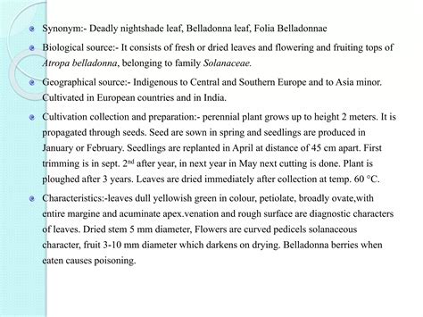 Pharmacognosy II as per PCI syllabus | PPTX