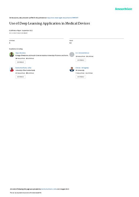 Use of Deep Learning Application in Medical Devices - See discussions ...
