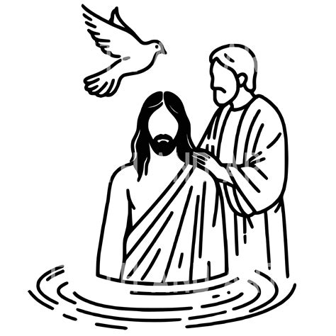 John Baptizing Jesus Clip Art Jesus Christ John Baptist Stock Vector
