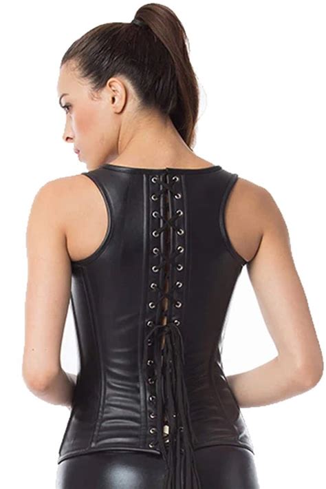 Black Leather Corset
