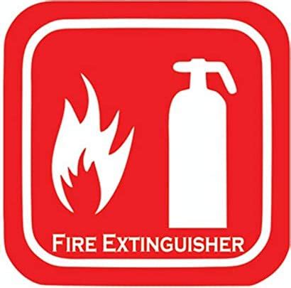 eSplanade Fire Extinguisher Sign Decal Sticker (Pack of 4) - Easy to ...