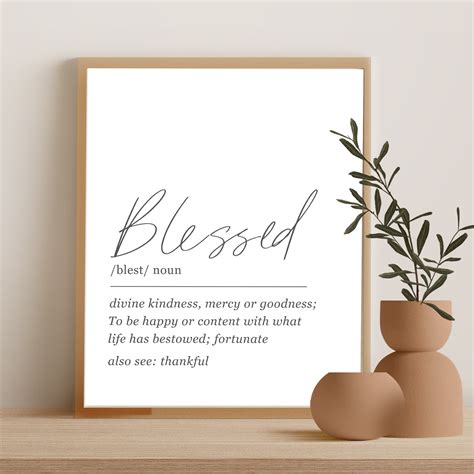 Blessed Dictionary Definition Art Print – Westbrook Print Shop