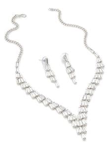 Buy Oxidised Silver Plated American Diamond studded Choker Jewellery ...