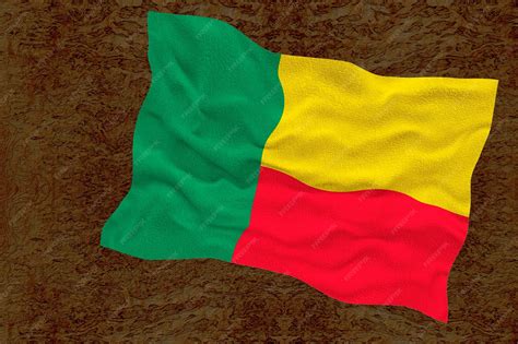 Premium Photo | National flag of benin background with flag of benin