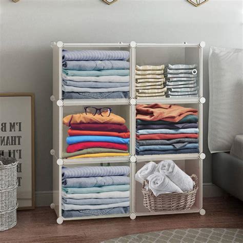 Sasimo 6-Door 6-Shelf Plastic Collapsible PC Collapsible Wardrobe Price ...