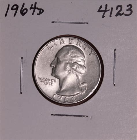 1964 D WASHINGTON QUARTER #4123 - For Sale, Buy Now Online - Item #145218