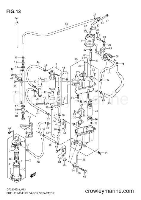 Fuel Pump Suzuki Fuel Pump For 2004-2013 Suzuki Outboard 4-Stroke DF150 ...