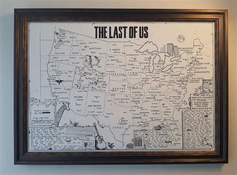Hand Drawn the Last of Us Map - Etsy Australia