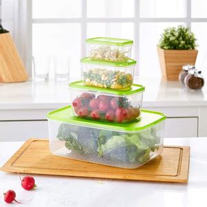 Veloxi EXIM Plastic Fridge Container - 600 ml, 1000 ml, 1700 ml, 6000 ...