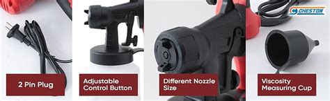 Cheston Electric Paint Sprayer Gun | 400W 800ML Capacity with Flow ...