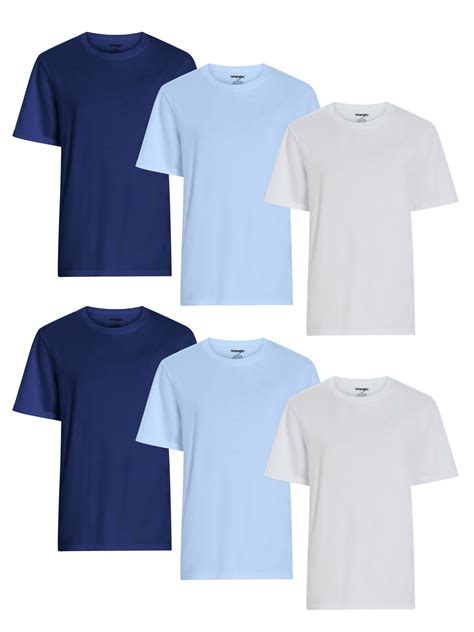 Wrangler Crew Neck Cotton Stretch Shortsleeve Undershirts for Men, 6 ...