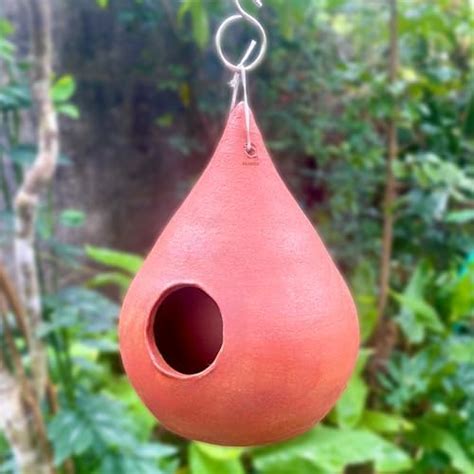 MUDGO Clay/Mud Bird Nest/Bird House/Breeding Pot for Egg Laying Budgies ...