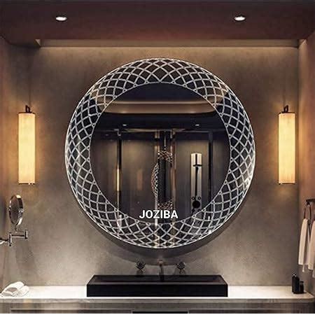 JOZIBA® Glass led Bathroom Mirror Round (21 X 21 Inch_04, White Light ...
