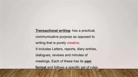 Image result for Transactional Writing Examples