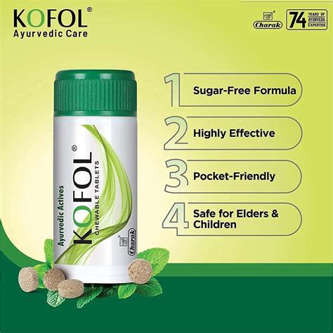 Buy KOFOL CHEWABLE TABLETS 3 X 60 T Online & Get Upto 60% OFF at PharmEasy